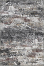 GENIMO No Crease Non Slip 8x10 Area Rugs for Living Room, Craft Woven Modern Abstract Rug, Soft Floor Carpet, Single-Piece Rugs for Bedroom, Dining Room, Office, Dark Gray Brown