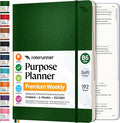 Roterunner Purpose Planner Notebook B5 7.5”x9.8” Undated 2026 Daily Weekly and Monthly Productivity Goal Setting Tool for Work Home ADHD Planner for Adults Self Care Journal