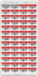 Custom Asset Tags - Asset Labels with Barcodes - 1.2” x 0.7” (100-5000 Labels)