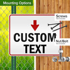 Custom Arrow Directional Sign, Down Arrow, 24x30 Inches, 3M EGP Reflective, Rust Free .080 Aluminum, Fade Resistant, Made in USA by My Sign Center