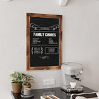 HBCY Creations 20" X 30" Torched Brown Solid Wood Frame Wall Chalkboard, Magnetic Surface, Home Décor, Restaurant & Café Menus, Blackboard, Includes Chalk, Eraser & Hanging Hardware