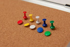 Cork Board Set for Wall - Bulletin Board Corkboard 16 x 12 in with 10 Thumb Tacks - Small Wall Hanging Pin Board Message Board Tack Board Organizer for Home, Office, Desk and Cubicle (16x12 inch)
