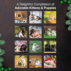 MICASA PRESS Kittens & Puppies | 2026 Wall Calendar 12 Month | 12” x 24” Open | Thick & Sturdy Paper | Holiday Gift | Cute Pet Kitten Puppy Dog Cat Calendar 2026