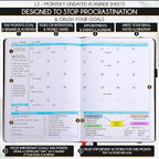 Life Planner - Undated Weekly & Monthly Planner, 12-Month Journey to Increase Productivity | Gratitude Journal, Life Organizer & Goal Journal | Include Foldable Vision Board, Habit Tracker & Stickers