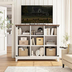 EnHomee 9 Cube Storage Organizer and Shelf, Cube Shelf with Storage,White Bookshelf for Bedroom and Home Office