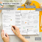 Clever Fox Planner PRO Light – Weekly & Monthly Life Planner to Increase Productivity, Time Management and Hit Your Goals, 8.5x11″ (Black)