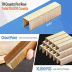 meite 16 Gauge 1-Inch Wide Crown Staples 2'' Leg, Galvanized P-Type Heavy Duty Construction Staples for Stapler Gun - Roofing Flooring Fencing House-Wrap, Strong Holding & Tear-Resistance, 10,000 PCS