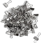 U Brands Small Binder Clips, Metallic Silver, Office Organization Supplies, 19mm, 72 Count