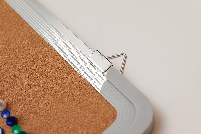 Cork Board Set for Wall - Bulletin Board Corkboard 18 x 24 in with 10 Thumb Tacks - Wall Hanging Pin Board Message Board Tack Board Organizer for Home, Office, Desk and Cubicle (18x24 Vertical)