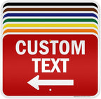 Custom Arrow,Custom Directional Sign, Left Arrow,12x18 Inches, 3M EGP Reflective, Rust Free .063 Aluminum, Fade Resistant, Made in USA by My Sign Center