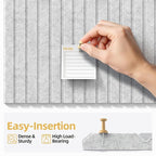 Large Cork Board for Wall 48" x 60" Gray Bulletin Board with Safe Removable Adhesive Squares for Pictures Photos, Alternative CorkBoard Felt Pin Boards Tiles for Office Classroom Wall Decor - 20 Pack