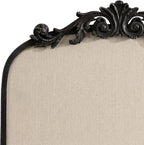 Kate and Laurel Arendahl Vintage Decorative Arched Pinboard; 19 x 31; Black; Framed Arch Ornate Bulletin Board for Unique Display; Organization; and Decor Options