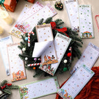 Eaasty 12 Pcs Seasonal Holiday Magnetic Notepads for Refrigerator Gnome Monthly Magnetic Grocery List 9 x 3.5" Magnet Memo Pads 30 Sheets Per Pad Shopping to Do List for January to December