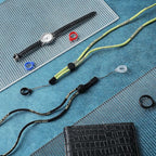 Chinco 16 Pcs Anti Lost Lanyard Set Include 2 Necklace Lanyards Safety Neck Strap with 14 Silicone Ring Soft Protective Ring(Yellow, Black)