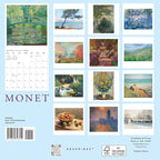 Graphique 2026 Monet Mini Wall Calendar | 7” x 7” | Thick Paper | Home & Office Organizer | Large Monthly Grid | 3 Languages & Marked Holidays | 4 Month Preview Page for 2027