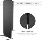 VIVO Freestanding 72 x 66 inch Privacy Panel, Cubicle Divider, Acoustic Wall Partition, x3 24 inch Panels, Dark Gray, PP-3-T072D
