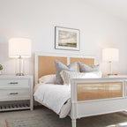 Set of 2 Pure White Linen Drum Lamp Shade 13" Top x 13" Bottom x 10" High (Spider) Contemporary Lamp Shades for Table Lamps & Bedside Lamps Replacement Lampshade - GO&SO - Assembly is Required