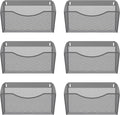 EasyPAG 6 Single Pocket Wall File Organizer, Mesh Hanging File Folder Organizer for Letter/A4 Size Folders, Wall Mounted Vertical Mail Holder for Paperwork, Office, Home, School, Silver