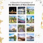 RED EMBER New Zealand 2026 Wall Calendar 12 Month | 12" x 24" Open | Thick & Sturdy Paper | Holiday Gift | Travel Calendar 2026