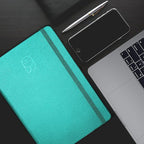 Wyze Planner Undated Daily Planner – 1-Year B5 Productivity Organizer with Two-Page Weekly Spread, Goal Setting, Habit Tracker, Weekly & Monthly Pages – Hardcover Time Management Notebook (Turquoise)