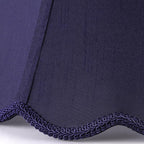 GOSO Medium Blue Scalloped Lamp Shade Set of 2, Replacement Braids with Petal Edges,6×13×9.8 Inch Spider Lamp Shade for Table Lamp,Floor Lamps Easy Assembly, Bell Shades for Living Room Art Decor