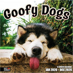 RED EMBER Goofy Dogs 2026 Wall Calendar 12 Month | 12" x 24" Open | Thick & Sturdy Paper | Holiday Gift | Kids Pooches Funny Puppy Dog Calendar 2026