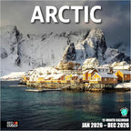 RED EMBER Arctic 2026 Wall Calendar 12 Month | 12" x 24" Open | Thick & Sturdy Paper | Holiday Gift | Travel Calendar 2026