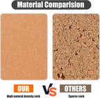 SUNGIFT Cork Board 12"x12" - 1/2" Thick Square Bulletin Boards 9 Pack Cork Tiles with 100 PCS Push Pins Mini Wall Self-Adhesive Corkboards Tiles for Wall