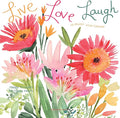 Graphique 2026 Live Love Laugh Mini Wall Calendar | 7” x 7” | Thick Paper | Home & Office Organizer | Large Monthly Grid | 3 Languages & Marked Holidays | 4 Month Preview Page for 2027
