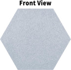 Fwpelt 12'' Medium Hexagon Cork-Bulletin Board Tiles Adhesive 10PCS 12x10 inch Frameless Sticky Corkboard Hex Felt Pin Board for Office-Wall Decor, Removable Hexagonal Tack Pinboard with 30 Pushpins