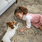 GENIMO 2x8 Runner Rugs for Hallway, Machine Washable Non Slip Vintage Rugs, Low Pile Lightweight Soft Print Rug for enrtyway, Corridor, Home Office, Kitchen, Rustic Brown