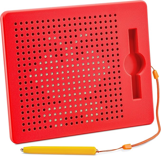 AYNAT FUN Magnetic Drawing Board for Kids & Toddlers with Beads and Magnet Stylus Pen - Magnetic Tablet Toy for Airplane & Car Ride Activities for Kids