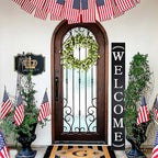 Tall Outdoor Welcome Sign - 6ft Black Rustic Modern Farmhouse Decor for Front Door & Porch