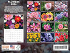 Flower Blossom Calendar 2026 Floral Monthly Wall Calender 12 Month | American Made In The USA