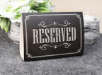 20 Pack Rustic Reserved Table Sign - Reserved Signs For Wedding - Black Chalkboard Reserved Signs - Wedding Accessories - Tent Cards For Reserving Seats & Places - Place Cards for Party
