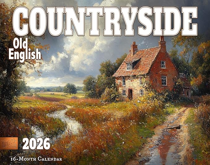 2026 Old English Countryside Wall Calendar 16-Month X-Large Size 14x22, by The KING Company-Monster Calendars