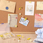78 Pieces Push Pins Set Cute Thumb Tacks Decorative Flower Push Pins for Wall Cork Board Bulletin Boards with Storage Box（Yellow Style）