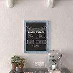 HBCY Creations 18" x 24" Rustic Blue Solid Wood Frame Wall Chalkboard, Magnetic Surface, Home Décor, Restaurant & Café Menus, Blackboard, Includes Chalk, Eraser & Hanging Hardware
