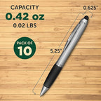DISCOUNT PROMOS Stylus Ballpoint Pens Set of 10, Bulk Pack - Black Ink, Great for Office, School, Business, Tradeshows, Events - Black