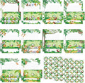 TaoBary 160 Packs Stationery Paper Set (50 Double Sided Stationery Writing Papers 50 Matching Envelopes) 60 Round Dot Sticker, 10 Design(Safari Animal,8.5 x 11 Inch)