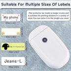 Zonon 500 Pcs Clear Labels Label Protector Clear Stickers Wafer Seals Waterproof Labels for Protecting Barcodes, Numbers and Stickers (0.59 x 2.16 Inch,Rectangle)