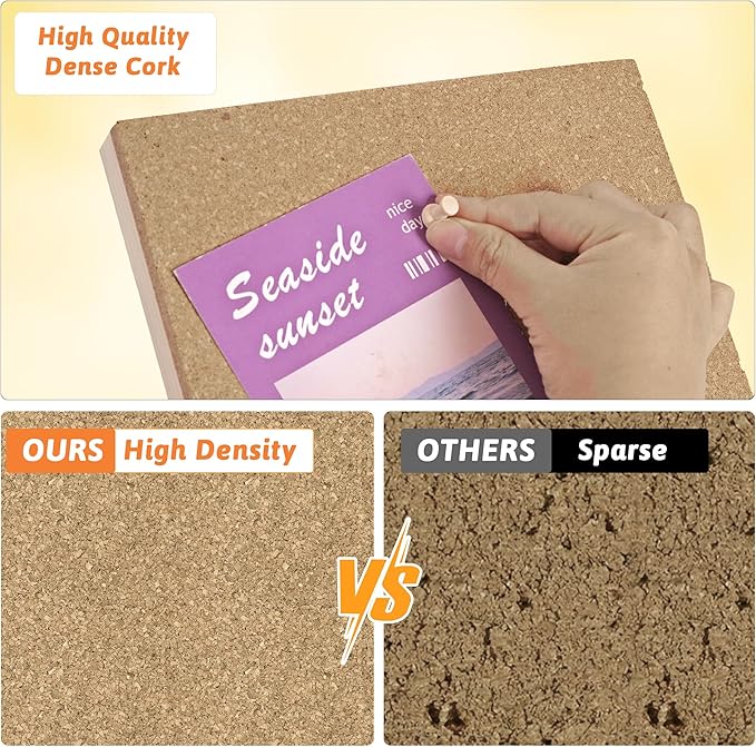 Trycooling Bulletin Board/Cork Board on The Desktop-Small Mini Hanging Tack Message Memo Picture Board for Home Office School