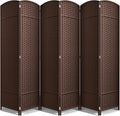 Sorbus 6 Panel Room Divider 6 ft. Tall - Privacy Screen, Extra Wide Double Hinged Panels, Mesh Hand-Woven Design, Partition Room Dividers and Folding Privacy Screens, Wall Divider for Room Separation