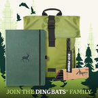 Dingbats* - Wildlife Plain Extra Large A4 Notebook - PU Leather Hardcover Journal for Work, Writing - Pocket, Elastic Closure, Pen Holder, Bookmark