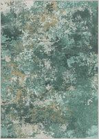 GENIMO Washable Rugs 8x10 Area Rugs for Living Room Bedroom, Modern Lightweight Rug Ultra Soft Indoor Area Rugs 8x10 for Dining Room, Low Pile Carpet with Non Slip Backing, Turquoise