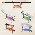 4PCS Desk Crab Pen Holder,Creative Crab Pen Holder,New Cute Crab-Shaped Pen Holders,Weightlifting Crabs Penholder Bracket Storage,Funny Desk Decor for Office Desks,Shop Windows,Home(Red)