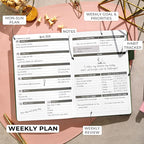 Clever Fox Planner – Undated Weekly & Monthly Planner for Productivity, Time Management & Goals – Organizer Journal – A5 (Dark Green)