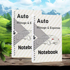 INKNOTE 2 Pcs Auto Mileage Log Book Expense Record Notebook for Car for Small Business Driving Bookkeeping 7.87 X 5inch