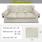 Couch Arm Covers, Waterproof Armrest Cover for Sofa, Armchair, Loveseat, Non-Slip Recliner Arm Cover, Sofa Arm Covers, Headrest Covers, Arm Chair Covers Set of 2 (Beige, 24"×20")