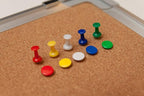 Cork Board Set for Wall - Bulletin Board Corkboard 16 x 12 in with 10 Thumb Tacks - Small Wall Hanging Pin Board Message Board Tack Board Organizer for Home, Office, Desk and Cubicle (16x12 inch)